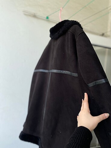 Stradivarius Siyah stradivarius kürklü ceket