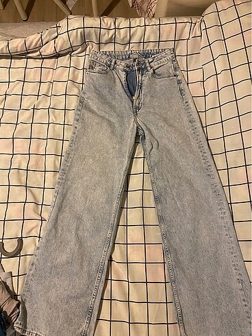 H&M H&M 34 beden buz mavisi kot pantolon