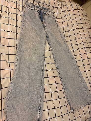 34 Beden mavi Renk H&M 34 beden buz mavisi kot pantolon