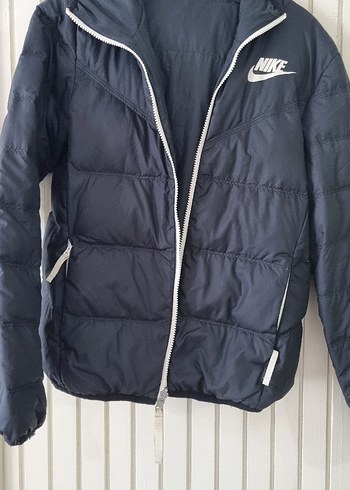 Nike Kadın Lacivert Fermuarlı Kışlık Mont