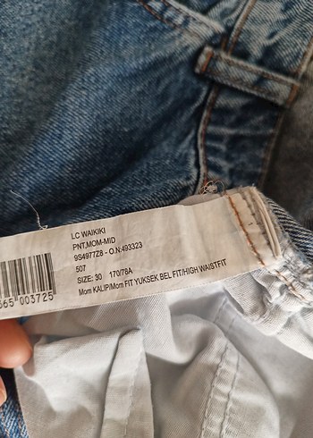 30 Beden mavi Renk Mavi Kadın Bol Kesim Kot Pantolon