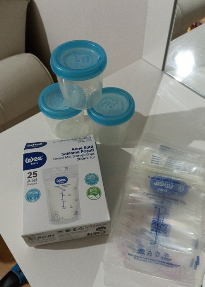 Anne sütü saklama kapları ve poşetleri - Görsel 5