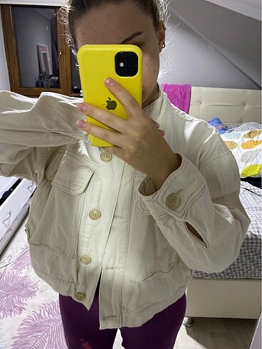 Krem oversize ceket