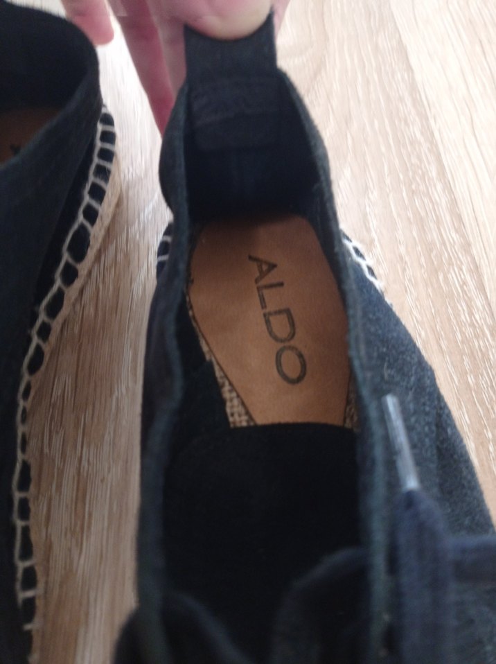 AldoSiyah Süet Bağcıklı  Espadril - Görsel 2