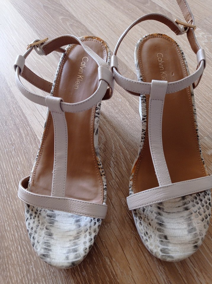 Calvin Klein platform deri ayakkabı - Görsel 2