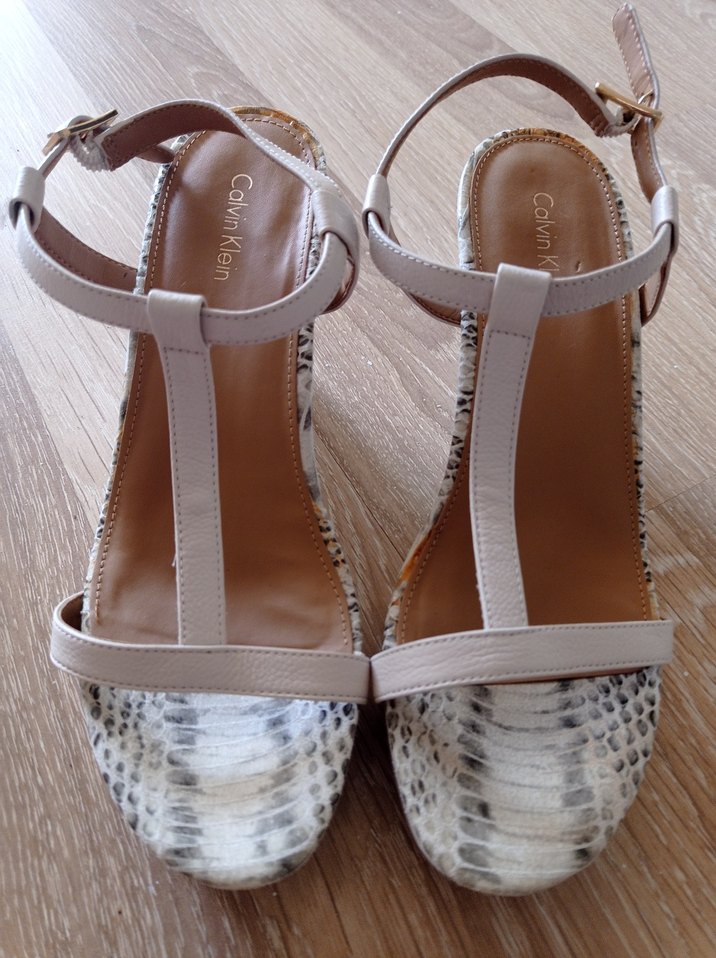 Calvin Klein platform deri ayakkabı - Görsel 5