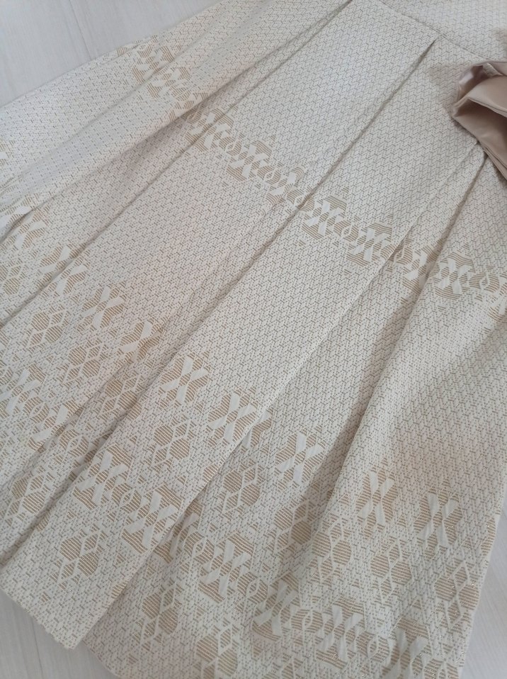 Bej Nakışlı Midi  Elbise - Görsel 3