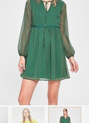 Trendyol yeşil elbise 