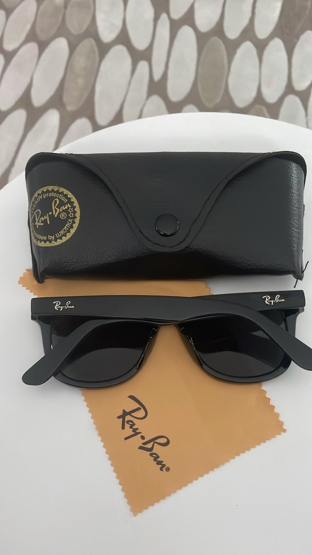 Rayban Parlak Siyah wayfere model Kadın Klasik Güneş Gözlüğü - Görsel 3