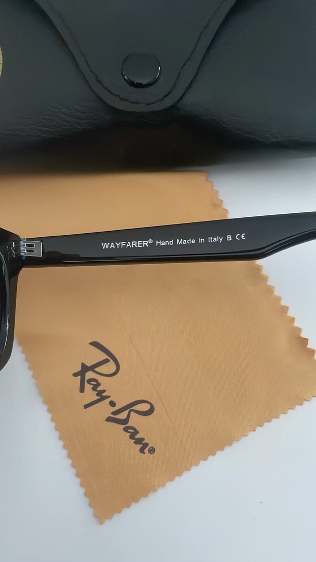 Rayban Parlak Siyah wayfere model Kadın Klasik Güneş Gözlüğü - Görsel 4
