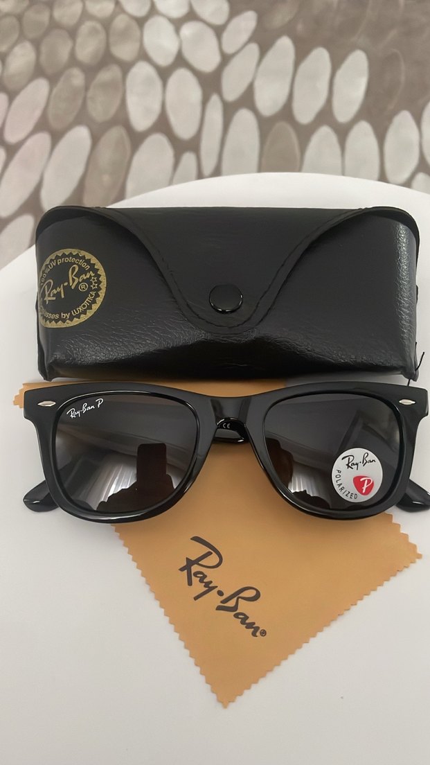 Rayban Parlak Siyah wayfere model Kadın Klasik Güneş Gözlüğü - Görsel 2
