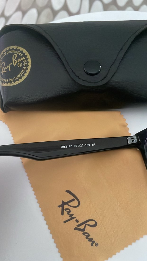 Rayban Parlak Siyah wayfere model Kadın Klasik Güneş Gözlüğü - Görsel 5