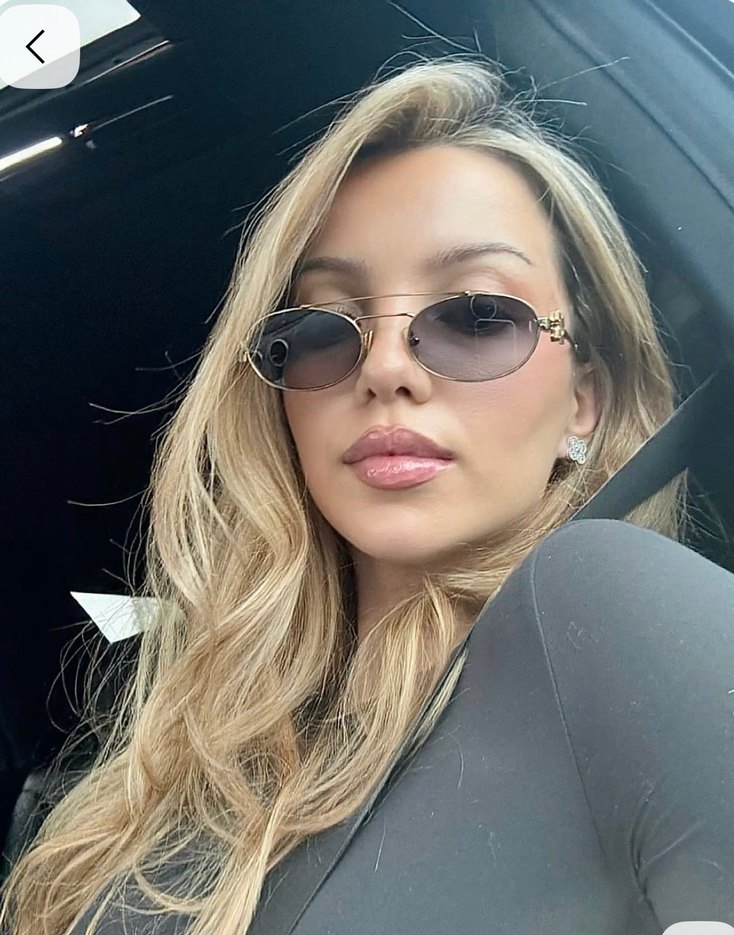 mıu mıu yeni sezon Altın Retro Kadın Güneş Gözlüğü - Görsel 3