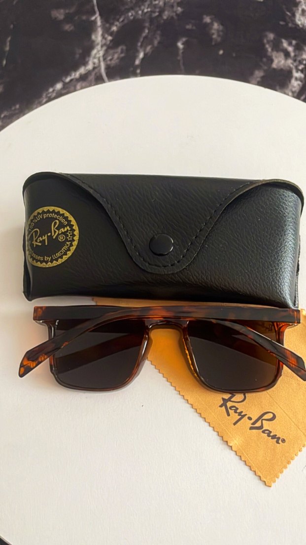 Kahverengi leopar  Klasik Ray-Ban Güneş Gözlüğü - Görsel 4