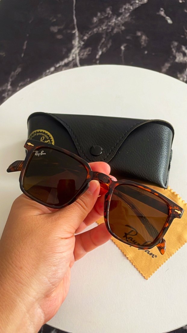 Kahverengi leopar  Klasik Ray-Ban Güneş Gözlüğü - Görsel 5