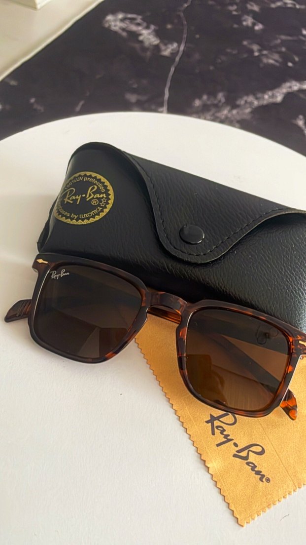 Kahverengi leopar  Klasik Ray-Ban Güneş Gözlüğü - Görsel 2