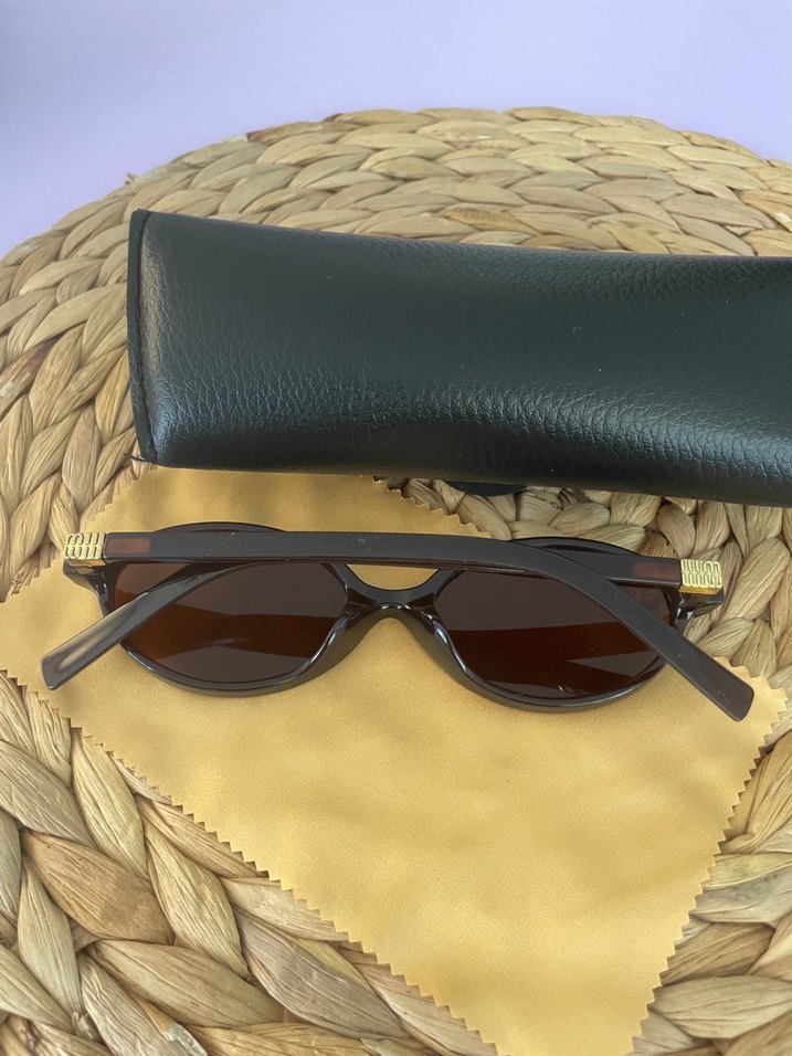 Mıu moru Tarz Kahverengi Kadın Güneş Gözlüğü - Görsel 4