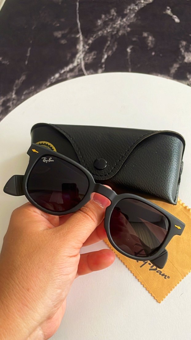 Rayban Siyah Klasik Buckled Güneş Gözlüğü - Görsel 2