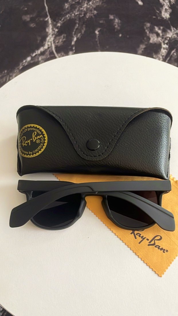 Rayban Siyah Klasik Buckled Güneş Gözlüğü - Görsel 3