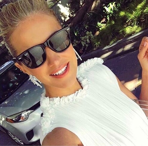 Rayban siyah parlak walferer güneş gözlüğü