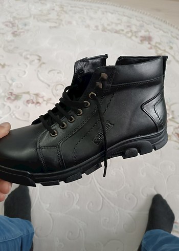 Siyah Rugan Bağcıklı Erkek Biker Bot - Görsel 2