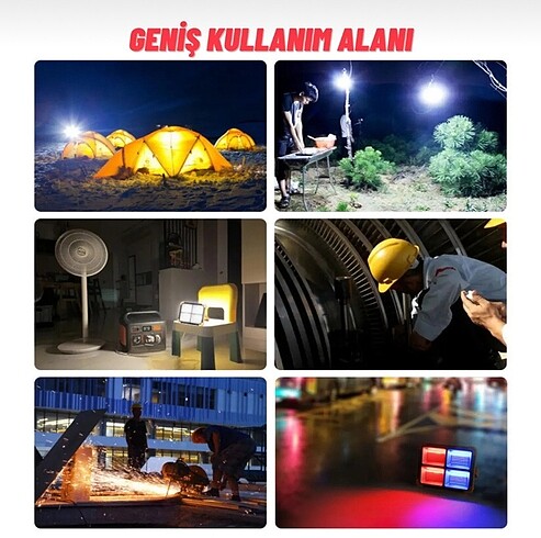 POWERBANKLİ SEYYAR PROJEKTÖR 5 ADET