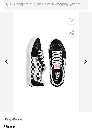 36,5 Beden siyah Renk VANS AYAKKABI