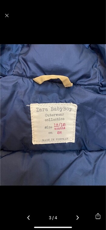 12-18 Ay Beden Zara Mont