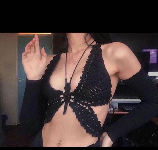 Kelebek model örgü büstiyer