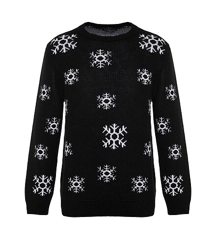 Trendyol & Milla Yeni yıl/yılbaşı/christmas kar tanesi desenli kazak