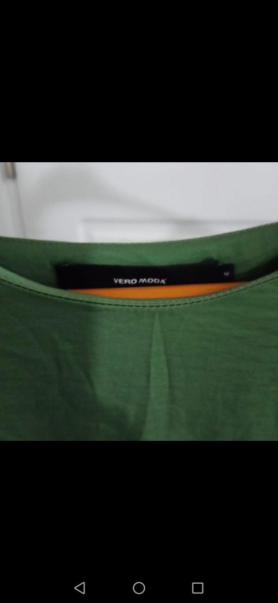 Vera moda Uzun Kollu asimetrik etek ucu Yeşil Elbise - Görsel 4