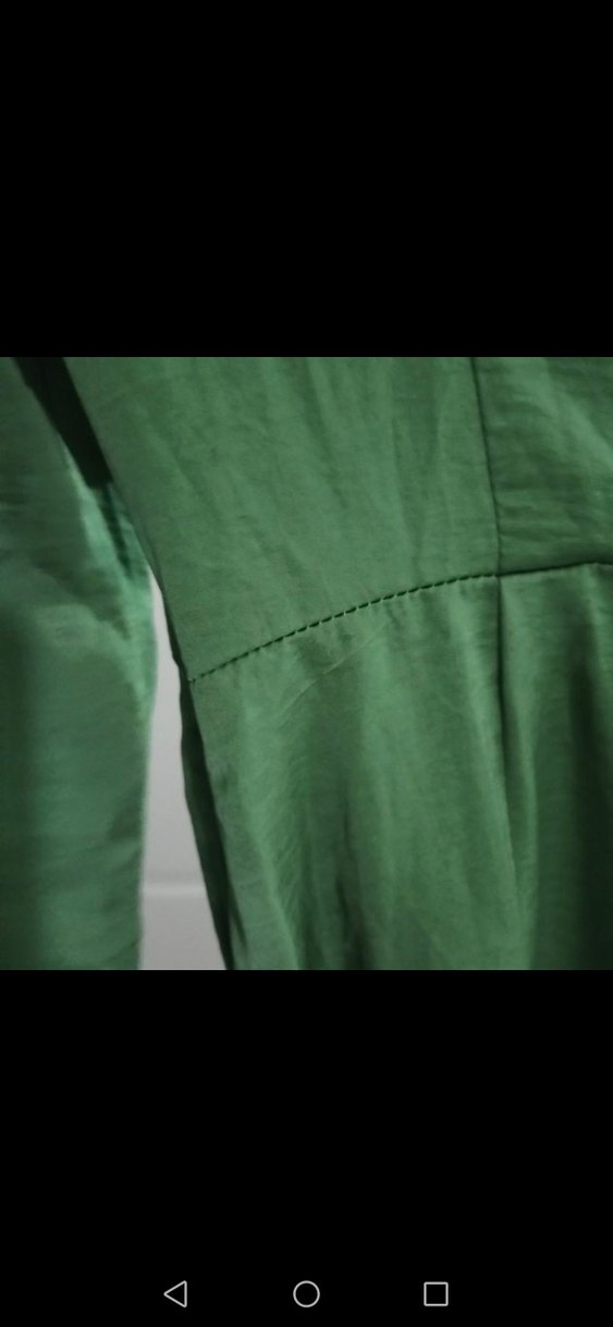 Vera moda Uzun Kollu asimetrik etek ucu Yeşil Elbise - Görsel 5