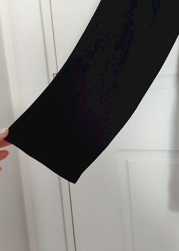 Siyah Kadın Midi Blazer Ceket - Görsel 3