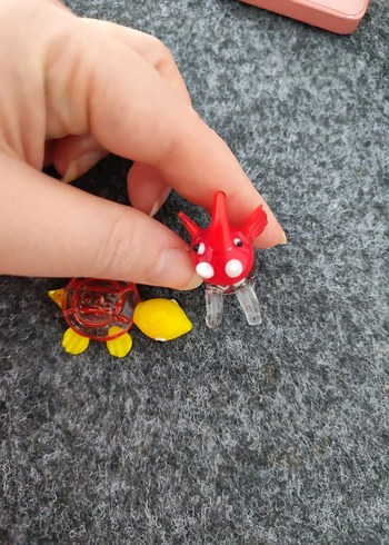 cam kaplumbağa gergedan biblo - Görsel 2