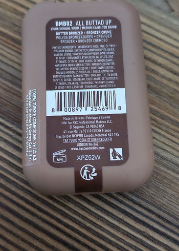 NYX Buttermelt Bronzer all buttad up - Görsel 2