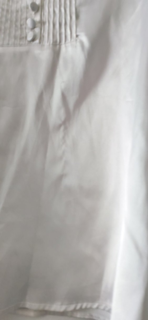 Romantik Ekru saten vintage Fırfırlı Bluz — görsel 4/10
