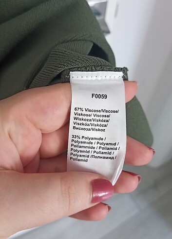 Lacoste v yaka haki elbise - Görsel 4