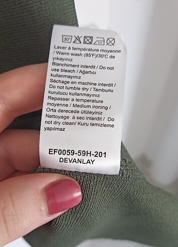 Lacoste v yaka haki elbise - Görsel 6