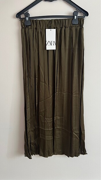 ZARA Saten Kırışık Etek