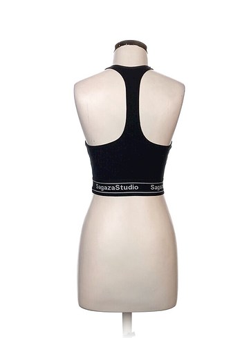 36 Beden SagazaStudio Siyah Strappy Crop Top