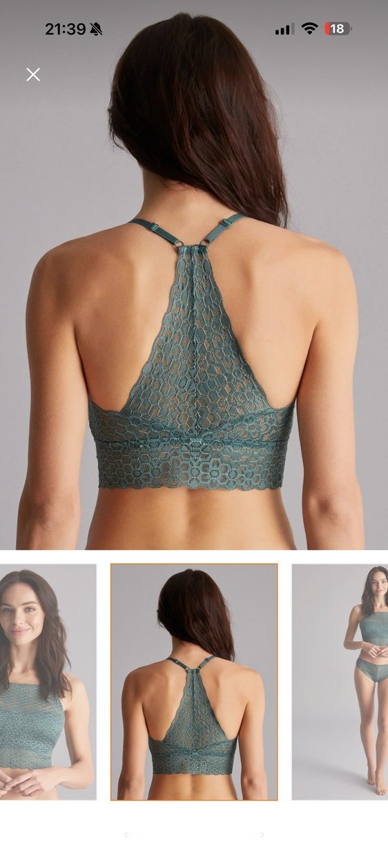 Turkuaz Bohem Dantel Bralet - Görsel 2