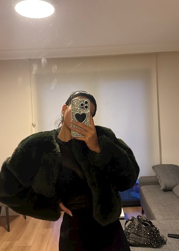 zümrüt yeşili  kürk - Görsel 3