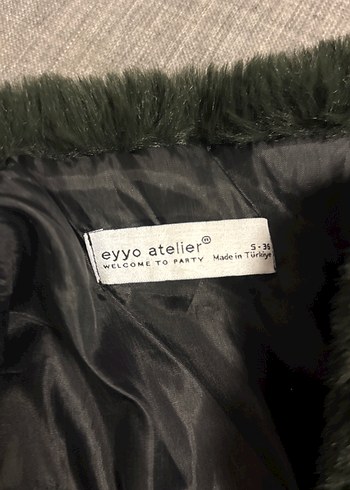 zümrüt yeşili  kürk - Görsel 7