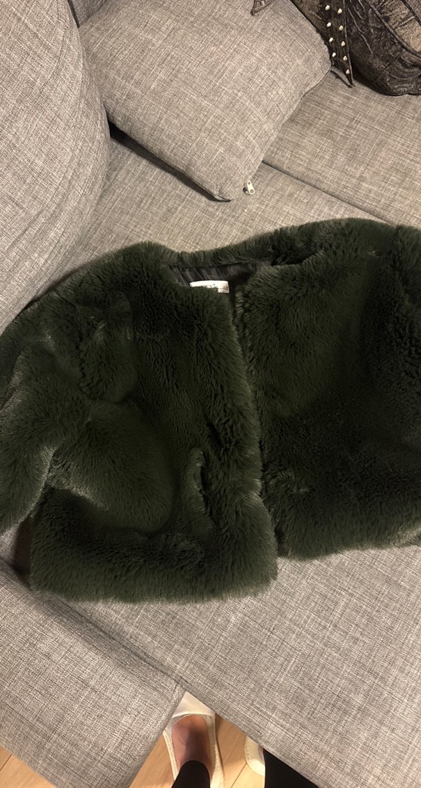 zümrüt yeşili  kürk - Görsel 5