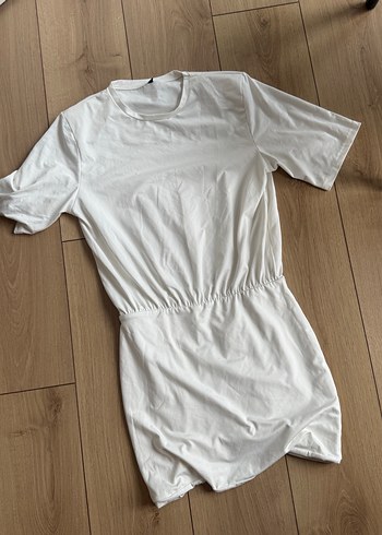 Kısa Kollu Beyaz Elbise - Görsel 2