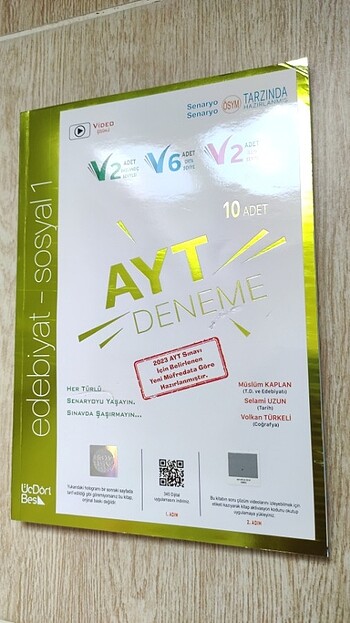 Üç dört beş yayınları ayt edebiyat sosyal 10 adet denemesi
