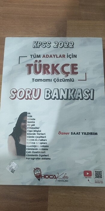 Türkçe Öznur Saat Yıldırım Kpss soru bankası 