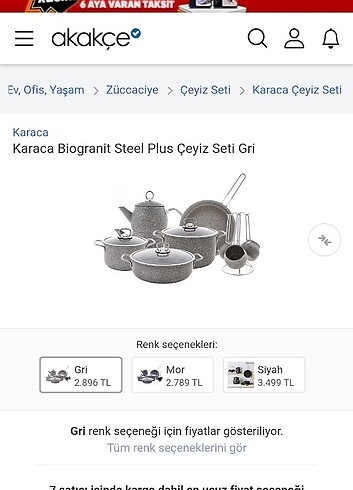 Karaca Karaca biogranit çeyiz seti