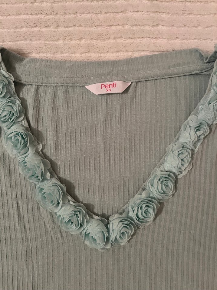 Penti Bohem Uzun Keten Hamile Bluzu - Görsel 2