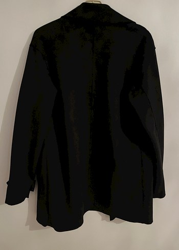 Siyah Süet Kadın Trençkot - Görsel 2